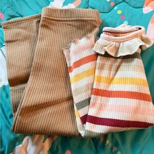 Garanimals Cream and Rust Ribbed Two-Piece Set